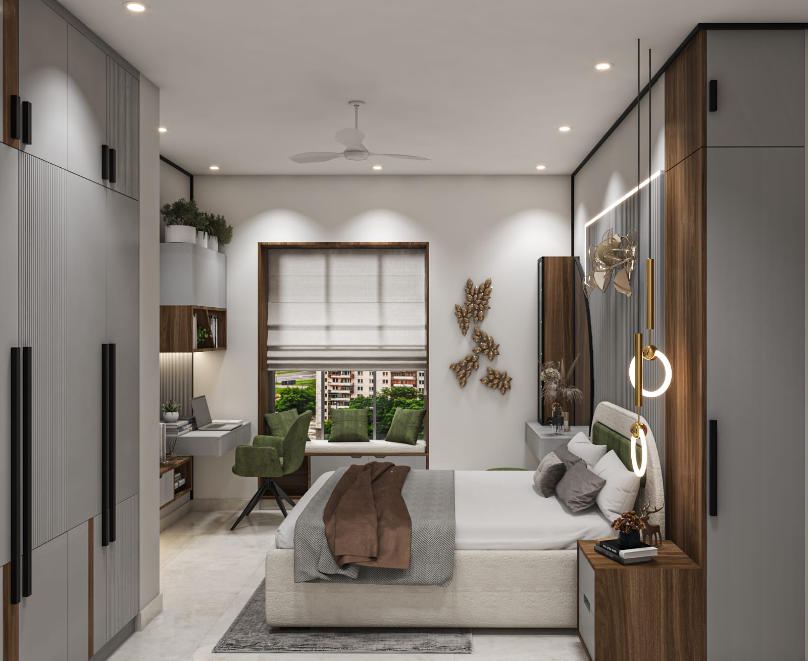 Elegant bedroom interior